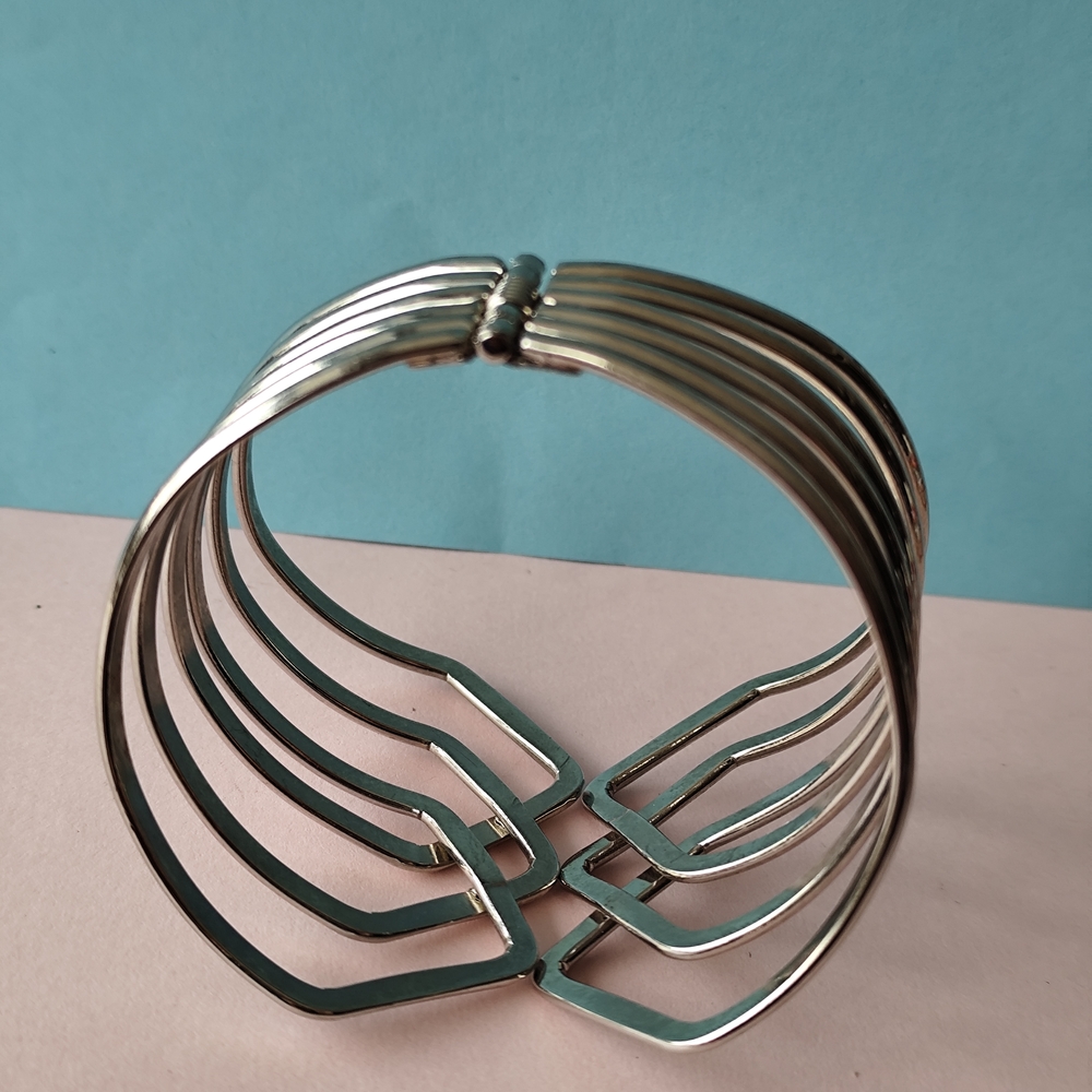 4/$50⭐️Chic Silver Openwork Cuff Bracelet - Picture 4 of 10